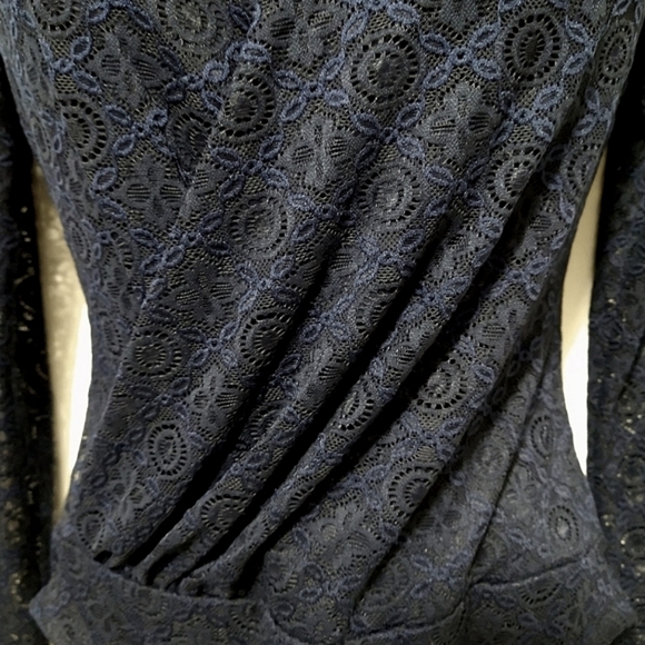 Xhilaration Long Sleeve Laced Bodysuit Shirt NWT - Picture 6 of 13